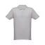 MONACO. Men's polo shirt, Male, Piquet mesh 100% cotton: 240 g/m². Colour 56: 85% cotton/15% viscose, Heather light grey, M
