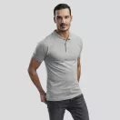 MONACO. Men's polo shirt, Male, Piquet mesh 100% cotton: 240 g/m². Colour 56: 85% cotton/15% viscose, Heather light grey, M