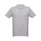 MONACO. Men's polo shirt, Male, Piquet mesh 100% cotton: 240 g/m². Colour 56: 85% cotton/15% viscose, Heather light grey, XXL