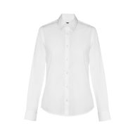   PARIS WOMEN. Women's poplin shirt, Female, 68% cotton, 28% polyamide and 4% spandex: 115 g/m², White, XL