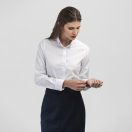 PARIS WOMEN. Women's poplin shirt, Female, 68% cotton, 28% polyamide and 4% spandex: 115 g/m², White, XXL