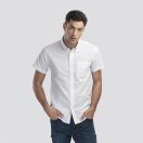 LONDON. Men's oxford shirt, Male, 70% cotton and 30% polyester: 130 g/m², White, M