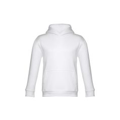   PHOENIX KIDS. Children's unisex hooded sweatshirt, Kids, 50% cotton and 50% polyester: 320 g/m², White, 10