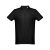 DHAKA. Men's polo shirt, Male, Piquet mesh 100% cotton: 195 g/m². Colour 56: 85% cotton/15% viscose, Black, M