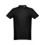 DHAKA. Men's polo shirt, Male, Piquet mesh 100% cotton: 195 g/m². Colour 56: 85% cotton/15% viscose, Black, S