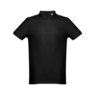   DHAKA. Men's polo shirt, Male, Piquet mesh 100% cotton: 195 g/m². Colour 56: 85% cotton/15% viscose, Black, XXL