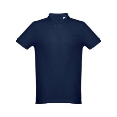   THC DHAKA, Tricou polo pentru barbati, Albastru, L, 21MAR3578, L, Bumbac