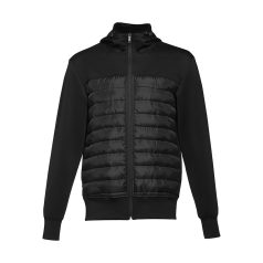   SKOPJE. Men's hooded jacket, Male, Polyester 300T (95% polyester and 5% spandex): 150 g/m², Black, L