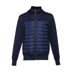   SKOPJE. Men's hooded jacket, Male, Polyester 300T (95% polyester and 5% spandex): 150 g/m², Navy blue, L