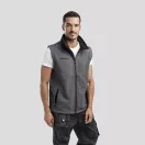 BAKU. Unisex softshell vest, Unisex, 96% polyester and 4% spandex (2 layers): 280 g/m², Grey, 3XL