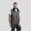 BAKU. Unisex softshell vest, Unisex, 96% polyester and 4% spandex (2 layers): 280 g/m², Grey, XXL