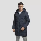 BRUSSELS. Padded unisex parka, Unisex, 100% polyester, Navy blue, M
