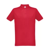   Tricou Polo, Barbati, maneca scurta, TH Clothes, 2401E12527, Bumbac, Poliester, Rosu, 3XL