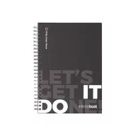   Agenda, InfiniteBook, 2601E13727, A5, Velina, coperta cu spirala, 148x210 mm, Negru