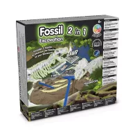   2 in 1 Fossil Excavation Kit I, Joc educational, 2410E23892, Science4You, 263 x 220 x 62 mm, Multicolor