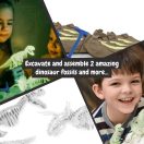 2 in 1 Fossil Excavation Kit I, Joc educational, 2410E23892, Science4You, 263 x 220 x 62 mm, Multicolor