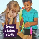 Tattoo Factory Kit I, Joc educational, 2410E24071, Science4You, 384 x 303 x 59 mm, Multicolor