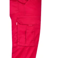  Pantaloni stretch cu buzunare multiple, Unisex, 2502E12549, Velilla, Bumbac, Poliester, Rosu, 54