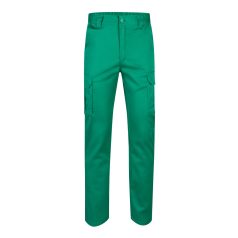   Pantaloni stretch cu buzunare multiple, Unisex, 2502E12575, Velilla, Bumbac, Poliester, Verde, 44