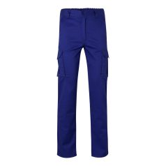   Pantaloni stretch cu buzunare multiple, Unisex, 2502E12470, Velilla, Bumbac, Poliester, Albastru Royal, 44