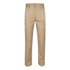   Pantaloni stretch cu buzunare multiple, Unisex, 2502E12522, Velilla, Bumbac, Poliester, Natur deschis, 60