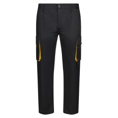   Pantaloni de twill cu buzunare multiple in doua tonuri, Unisex, 2502E12170, Velilla, Bumbac, Poliester, Negru, 38