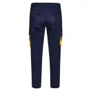 Pantaloni de twill cu buzunare multiple in doua tonuri, Unisex, 2502E12040, Velilla, Bumbac, Poliester, Albastru, 38