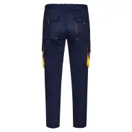   Pantaloni de twill cu buzunare multiple in doua tonuri, Unisex, 2502E12040, Velilla, Bumbac, Poliester, Albastru, 38