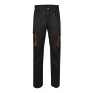   Pantaloni de twill cu buzunare multiple in doua tonuri, Unisex, 2502E12181, Velilla, Bumbac, Poliester, Negru, 42