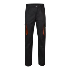   Pantaloni de twill cu buzunare multiple in doua tonuri, Unisex, 2502E12201, Velilla, Bumbac, Poliester, Negru, 50