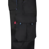   Pantaloni de twill cu buzunare multiple in doua tonuri, Unisex, 2502E12207, Velilla, Bumbac, Poliester, Negru, 54