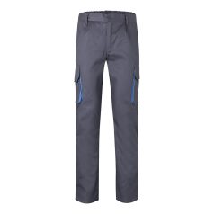   Pantaloni de twill cu buzunare multiple in doua tonuri, Unisex, 2502E12112, Velilla, Bumbac, Poliester, Gri, 40