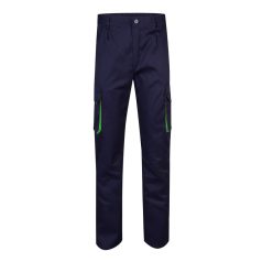   Pantaloni de twill cu buzunare multiple in doua tonuri, Unisex, 2502E12068, Velilla, Bumbac, Poliester, Albastru, 48
