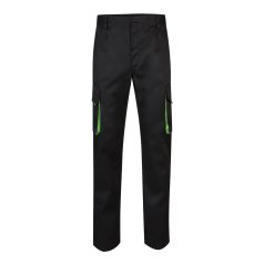   Pantaloni de twill cu buzunare multiple in doua tonuri, Unisex, 2502E12224, Velilla, Bumbac, Poliester, Negru, 60