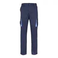   Pantaloni de twill cu buzunare multiple in doua tonuri, Unisex, 2502E12034, Velilla, Bumbac, Poliester, Albastru, 34
