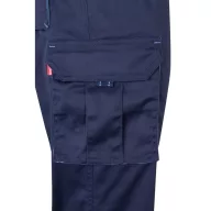   Pantaloni de twill cu buzunare multiple in doua tonuri, Unisex, 2502E12034, Velilla, Bumbac, Poliester, Albastru, 34