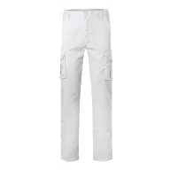   Pantaloni stretch cu buzunare multiple, Unisex, 2502E12992, Velilla, Bumbac, Poliester, Alb, 38