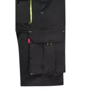   Pantaloni scurti elastici cu buzunare multiple in doua tonuri, Unisex, 2502E11988, Velilla, Bumbac, Poliester, Negru, 50