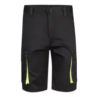  Pantaloni scurti elastici cu buzunare multiple in doua tonuri, Unisex, 2502E11992, Velilla, Bumbac, Poliester, Negru, 56
