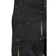   Pantaloni scurti elastici cu buzunare multiple in doua tonuri, Unisex, 2502E11992, Velilla, Bumbac, Poliester, Negru, 56