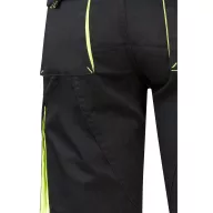   Pantaloni scurti elastici cu buzunare multiple in doua tonuri, Unisex, 2502E11992, Velilla, Bumbac, Poliester, Negru, 56
