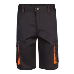   Pantaloni scurti elastici cu buzunare multiple in doua tonuri, Unisex, 2502E11973, Velilla, Bumbac, Poliester, Negru, 34