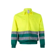   Jacheta din twill bicolor, Unisex, 2502E12813, Velilla, Poliester, Bumbac, Verde, 4XL