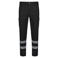   Pantaloni extensibili cu mai multe buzunare, Unisex, 2502E11393, Velilla, Bumbac, Poliester, Negru, 56