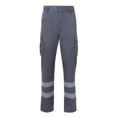  Pantaloni extensibili cu mai multe buzunare, Unisex, 2502E11380, Velilla, Bumbac, Poliester, Gri, 56