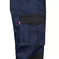   Pantaloni din twill cu buzunare multiple in doua tonuri, Unisex, 2502E12943, Velilla, Poliester, Bumbac, Albastru, 36