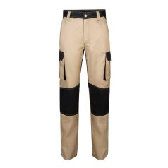   Pantaloni din twill cu buzunare multiple in doua tonuri, Unisex, 2502E12958, Velilla, Poliester, Bumbac, Bej, 40