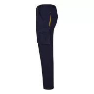   Pantaloni extensibili cu buzunare multiple, in doua tonuri, Unisex, 2502E11516, Velilla, Bumbac, Poliester, Albastru, 38