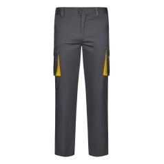   Pantaloni extensibili cu buzunare multiple, in doua tonuri, Unisex, 2502E11591, Velilla, Bumbac, Poliester, Gri, 42