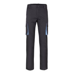   Pantaloni extensibili cu buzunare multiple, in doua tonuri, Unisex, 2502E11623, Velilla, Bumbac, Poliester, Gri, 56